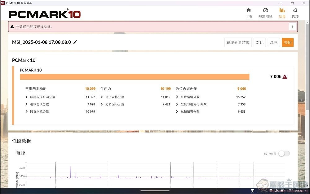 PCMARK 10 AI 未插電 PCMARK 10 AI 未插電