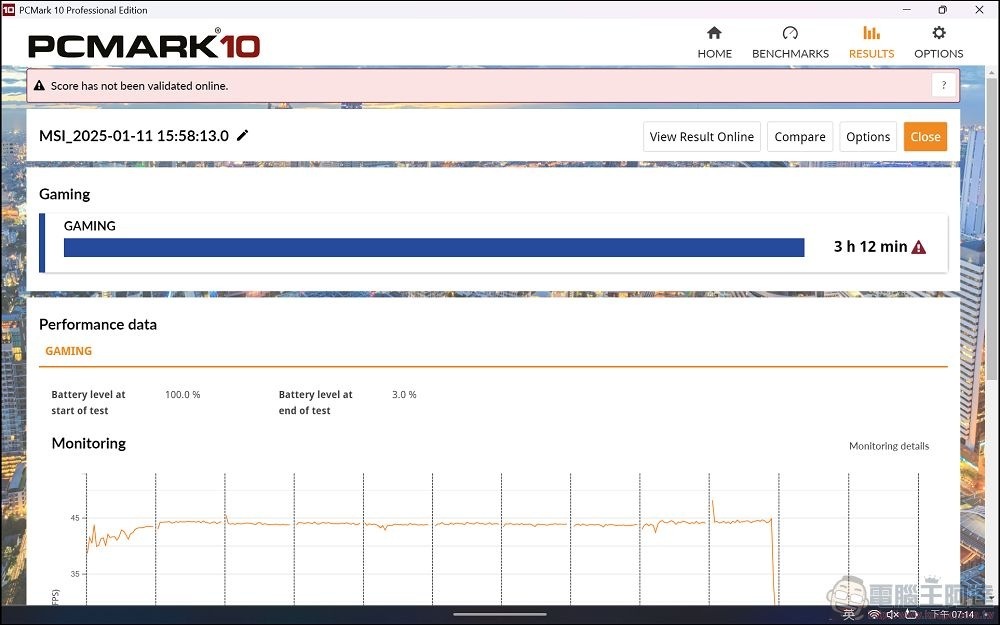 PCMARK AI效能 遊戲模式續航 PCMARK AI效能 遊戲模式續航