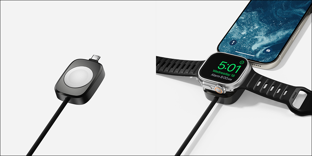 只需 1 條線!Nomad 推出首款結合 Apple Watch 快充模組的雙 USB-C 充電線,可為 Apple Watch、AirPods 等裝置同時進行快充 - 電腦王阿達 只需 1 條線!Nomad 推出首款結合 Apple Watch 快充模組的雙 USB-C 充電線,可為 Apple Watch、AirPods 等裝置同時進行快充 - 電腦王阿達