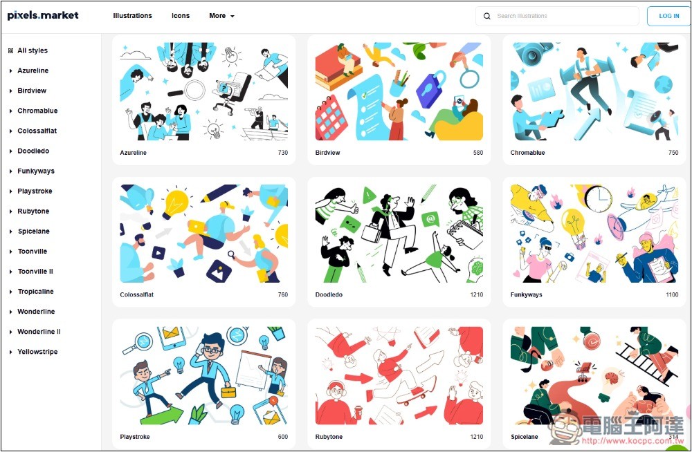 Pixels.Market 超過 1.5 萬個免費插圖素材,可商業用途 - 電腦王阿達 Pixels.Market 超過 1.5 萬個免費插圖素材,可商業用途 - 電腦王阿達