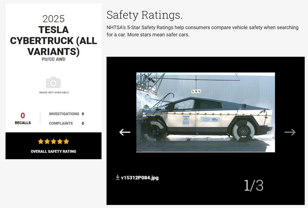 Tesla Cybertruck 安全性獲 NHTSA 認證!正面與側面碰撞均獲五星評價 - 電腦王阿達 Tesla Cybertruck 安全性獲 NHTSA 認證!正面與側面碰撞均獲五星評價 - 電腦王阿達