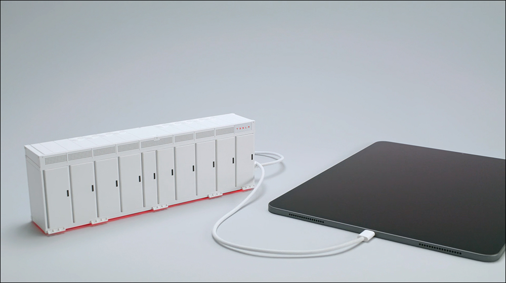 特斯拉 Tesla 1:40 Scale Megapack Charger 迷你版儲能電池登場:21000mAh 行動電源,支援 108W 快充!MacBook Pro 充電也 OK - 電腦王阿達 特斯拉 Tesla 1:40 Scale Megapack Charger 迷你版儲能電池登場:21000mAh 行動電源,支援 108W 快充!MacBook Pro 充電也 OK - 電腦王阿達