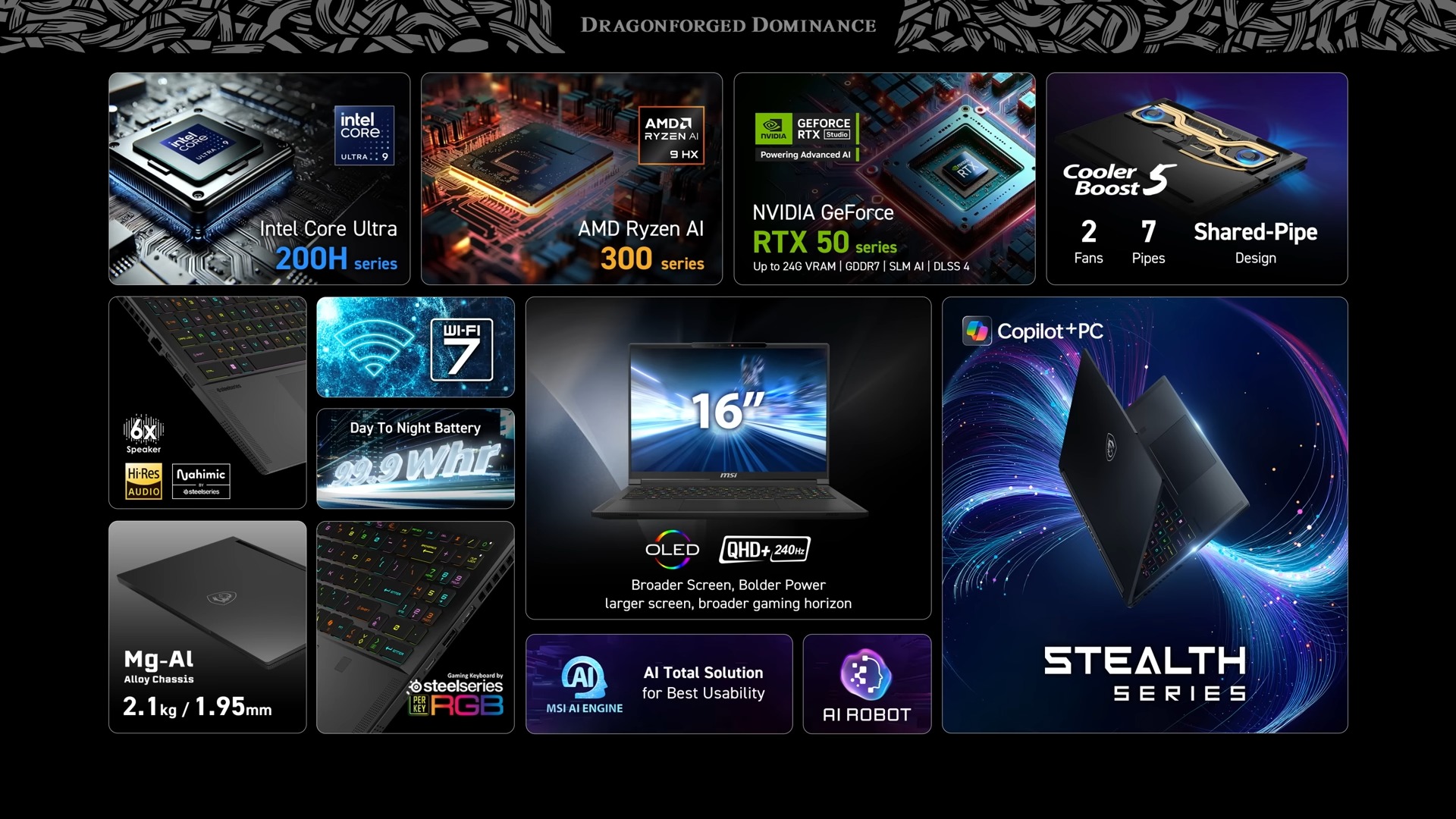 全新世代 MSI GeForce RTX 50 系列筆記型電腦發表:龍魂鍛造 制霸遊戲戰場 - 電腦王阿達 全新世代 MSI GeForce RTX 50 系列筆記型電腦發表:龍魂鍛造 制霸遊戲戰場 - 電腦王阿達