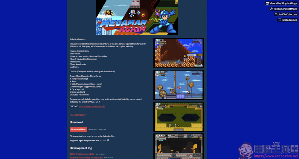 《Mega Man Again》:粉絲向洛克人致敬之作,重溫經典並加入全新元素讓遊戲變得更好玩! - 電腦王阿達 《Mega Man Again》:粉絲向洛克人致敬之作,重溫經典並加入全新元素讓遊戲變得更好玩! - 電腦王阿達