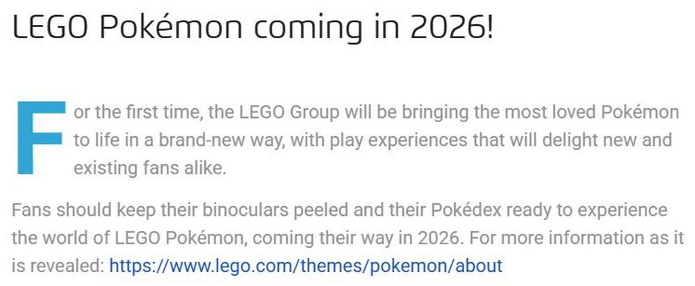 寶可夢粉絲注意!樂高宣布將與 Pokemon 合作將推出一系列樂高積木 - 電腦王阿達 寶可夢粉絲注意!樂高宣布將與 Pokemon 合作將推出一系列樂高積木 - 電腦王阿達