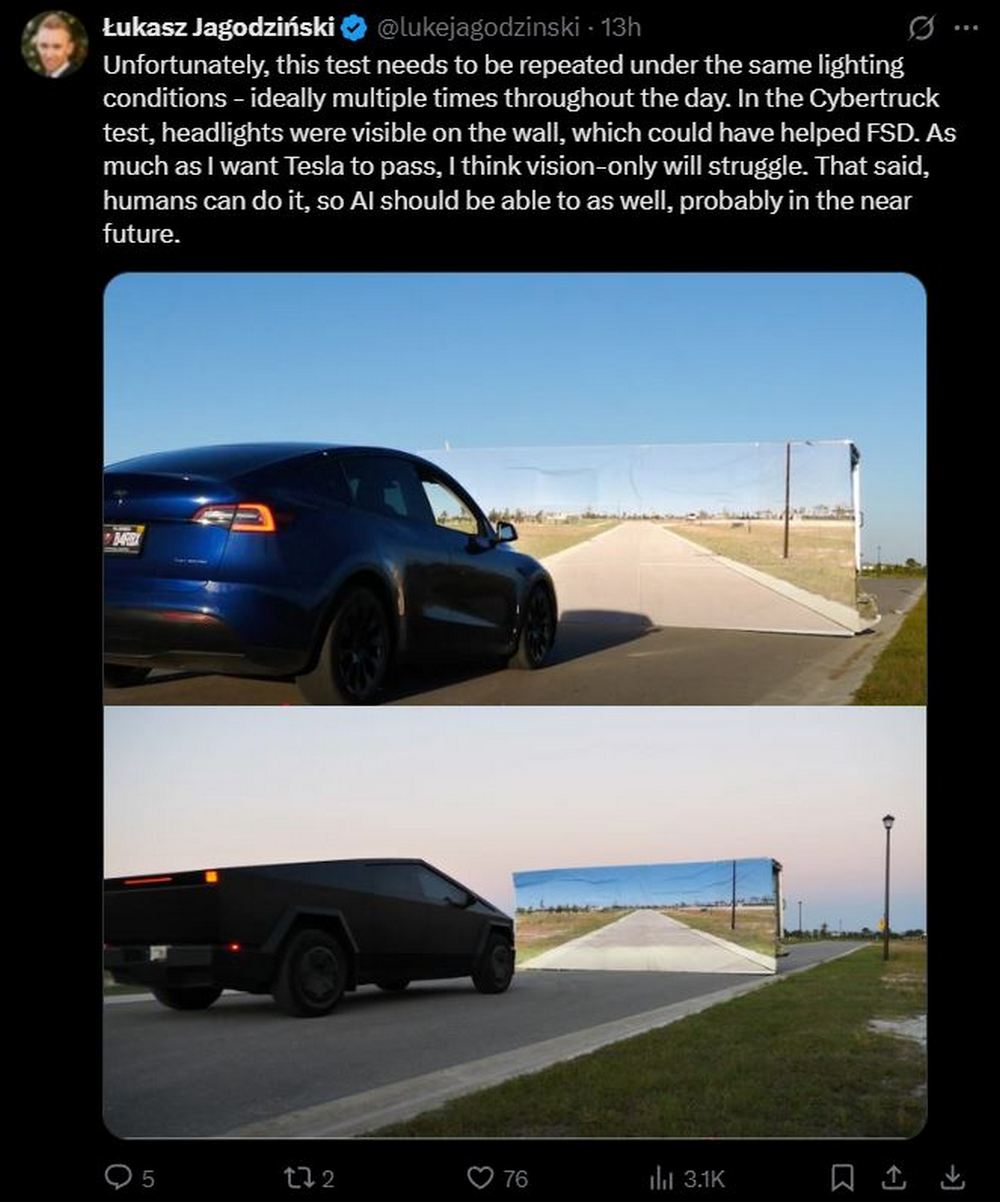 特斯拉純視覺 FSD 安全遭質疑,車主重現測試內容打臉造假 - 電腦王阿達 特斯拉純視覺 FSD 安全遭質疑,車主重現測試內容打臉造假 - 電腦王阿達