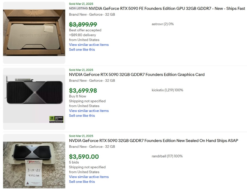 國外網友分享 NVIDIA GeForce RTX 5090 創始版的價格追蹤數據,二手價正緩慢下跌 - 電腦王阿達 國外網友分享 NVIDIA GeForce RTX 5090 創始版的價格追蹤數據,二手價正緩慢下跌 - 電腦王阿達