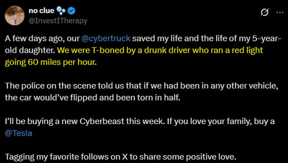 特斯拉 Cybertruck 遭酒醉駕駛高速攔腰撞上,車內乘客安全無恙 - 電腦王阿達 特斯拉 Cybertruck 遭酒醉駕駛高速攔腰撞上,車內乘客安全無恙 - 電腦王阿達