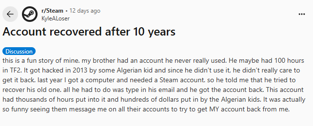 國外玩家找回 10 多年前被盜的 Steam 帳號,結果多了不少新遊戲和道具 - 電腦王阿達 國外玩家找回 10 多年前被盜的 Steam 帳號,結果多了不少新遊戲和道具 - 電腦王阿達