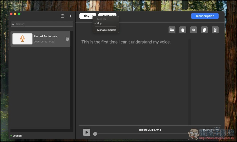 Whisper Transcription 免費 Mac AI 語音轉文字工具,支援多種模式轉換 - 電腦王阿達 Whisper Transcription 免費 Mac AI 語音轉文字工具,支援多種模式轉換 - 電腦王阿達