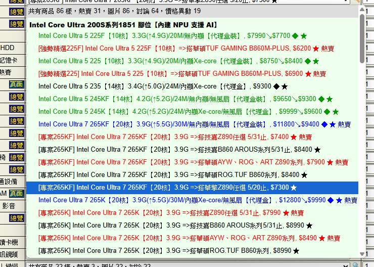 台灣 Intel Core Ultra 200S 大特價,20 核心 Ultra 7 265KF 最低直接下殺 4.6 折 - 電腦王阿達 台灣 Intel Core Ultra 200S 大特價,20 核心 Ultra 7 265KF 最低直接下殺 4.6 折 - 電腦王阿達