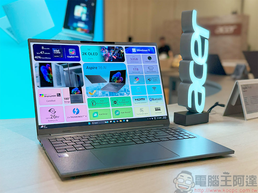 【COMPUTEX 2025】Acer 推出多款 AI 筆電,涵蓋主流、電競、極輕薄與創作者領域 - 電腦王阿達 【COMPUTEX 2025】Acer 推出多款 AI 筆電,涵蓋主流、電競、極輕薄與創作者領域 - 電腦王阿達