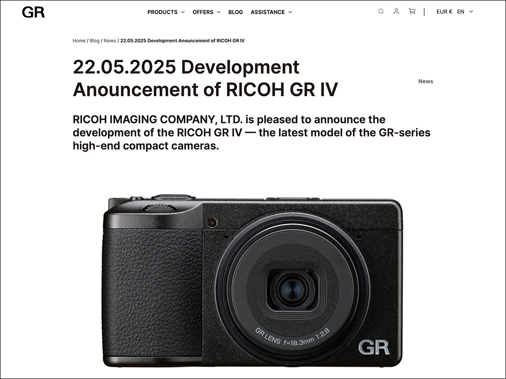 Ricoh GR IV 秋季發表:光學、感光、防手震等升級懶人包 - 電腦王阿達 Ricoh GR IV