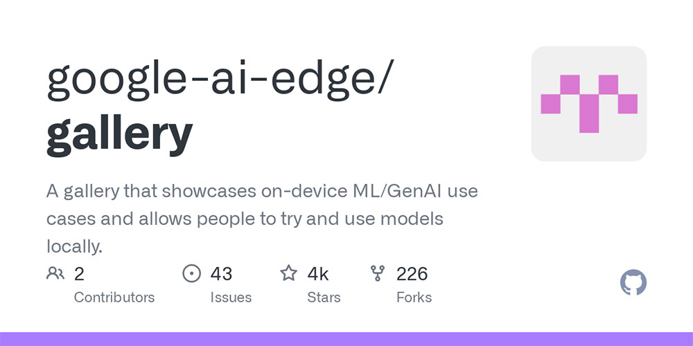 Google 推出一款可在沒有網路時運行 AI 模型的實驗性應用「AI Edge Gallery」 - 電腦王阿達 AI Edge Gallery