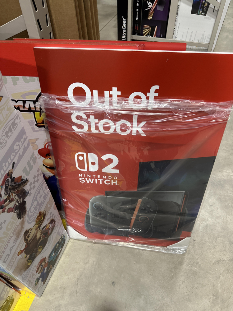 Switch 2 還沒開賣就知道會完售,任天堂已向美國店家提供 "缺貨" 立牌 - 電腦王阿達 Switch 2 還沒開賣就知道會完售,任天堂已向美國店家提供 "缺貨" 立牌 - 電腦王阿達
