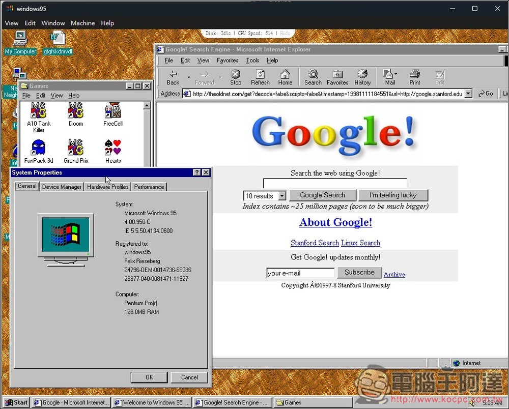免重灌!這款免費工具讓你輕鬆回味 Windows 95,連上網都支援 - 電腦王阿達 免重灌!這款免費工具讓你輕鬆回味 Windows 95,連上網都支援 - 電腦王阿達