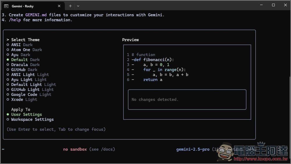 Google 推出 Gemini CLI 開源 AI 代理,基於 Gemini 2.5 Pro 且可免費使用 - 電腦王阿達 Google 推出 Gemini CLI 開源 AI 代理,基於 Gemini 2.5 Pro 且可免費使用 - 電腦王阿達