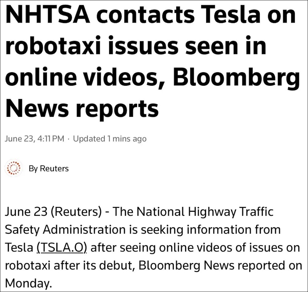 特斯拉 Robotaxi 美國運營測試狀況百出:急煞、逆行、超速、險些與前車擦撞 - 電腦王阿達 特斯拉 Robotaxi 美國運營測試狀況百出:急煞、逆行、超速、險些與前車擦撞 - 電腦王阿達