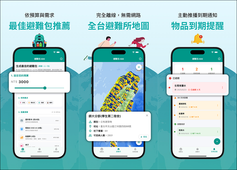 免費防災神器!避難包 mini APP 幫你 3 步驟搞定防災準備,還能離線查避難所(iOS/ Android) - 電腦王阿達 避難包 mini