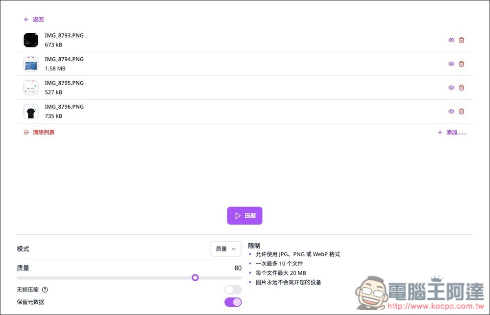 Caesium Image Compressor 開源圖片壓縮工具(最高壓縮 90%),可線上使用和本地安裝 - 電腦王阿達 Caesium Image Compressor 開源圖片壓縮工具(最高壓縮 90%),可線上使用和本地安裝 - 電腦王阿達