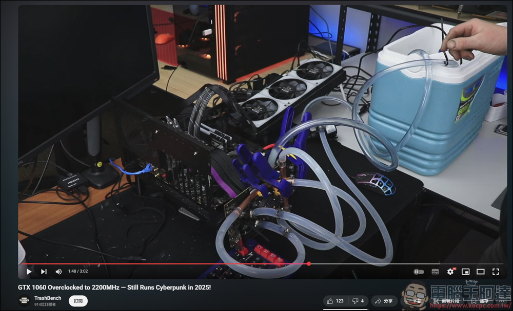 國外玩家靠自製水冷將GTX 1060超頻至2200MHz - 電腦王阿達 國外玩家靠自製水冷將GTX 1060超頻至2200MHz - 電腦王阿達