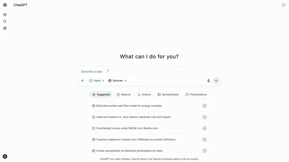 OpenAI 推出「ChatGPT agent」,透過虛擬電腦讓 AI 自動完成簡報、試算表、研究等各種你要求的工作任務 - 電腦王阿達 OpenAI 推出「ChatGPT agent」,透過虛擬電腦讓 AI 自動完成簡報、試算表、研究等各種你要求的工作任務 - 電腦王阿達