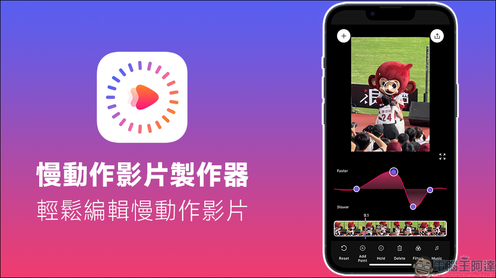 原價2090元,終身限時免費!慢動作影片製作器 iOS App :輕鬆編輯慢動作影片 - 電腦王阿達 慢動作影片