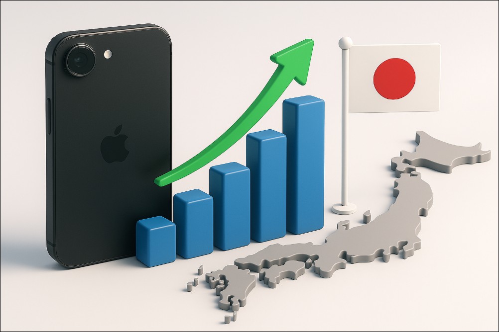 日本智慧型手機市場2025年第一季年增31%,最大功臣竟是iPhone 16e - 電腦王阿達 日本智慧型手機市場2025年第一季年增31%,最大功臣竟是iPhone 16e - 電腦王阿達