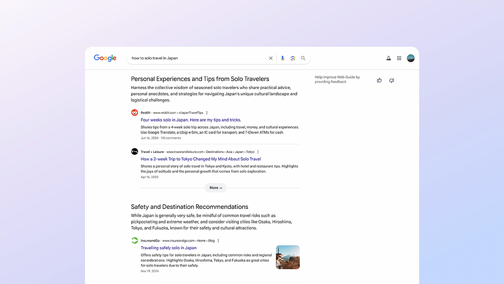 Google 搜尋結果導入「Web Guide 」,用 AI 組織、重塑結果頁面 - 電腦王阿達 Google 搜尋結果導入「Web Guide 」,用 AI 組織、重塑結果頁面 - 電腦王阿達