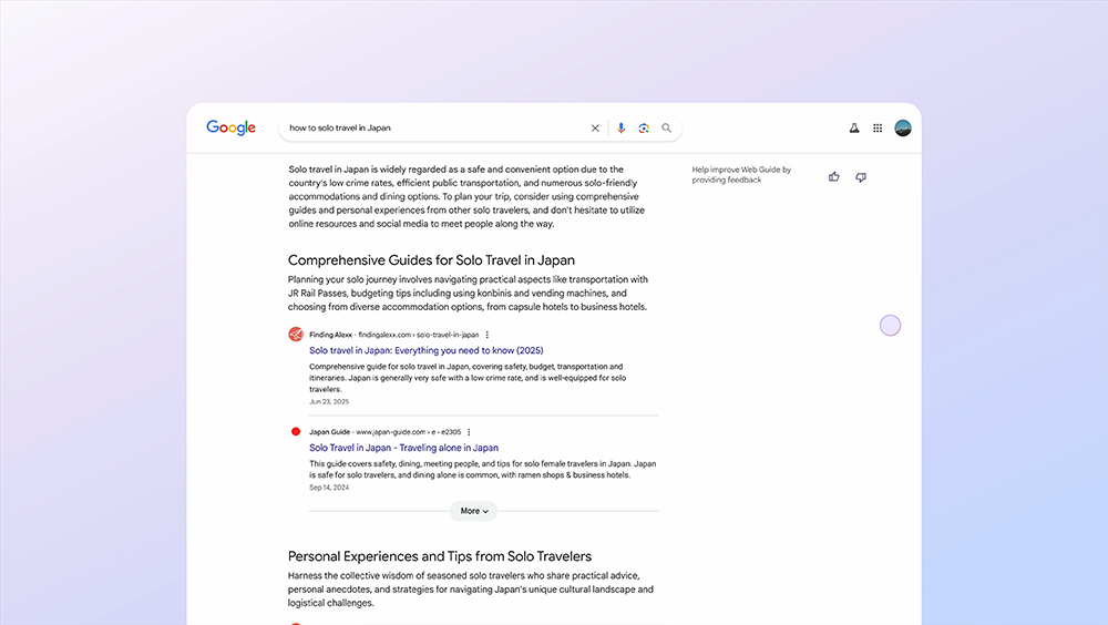 Google 搜尋結果導入「Web Guide 」,用 AI 組織、重塑結果頁面 - 電腦王阿達 Google 搜尋結果導入「Web Guide 」,用 AI 組織、重塑結果頁面 - 電腦王阿達
