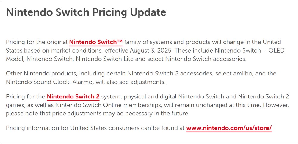 任天堂調漲美國區初代Switch售價,應與川普關稅政策有關 - 電腦王阿達 任天堂調漲美國區初代Switch售價,應與川普關稅政策有關 - 電腦王阿達