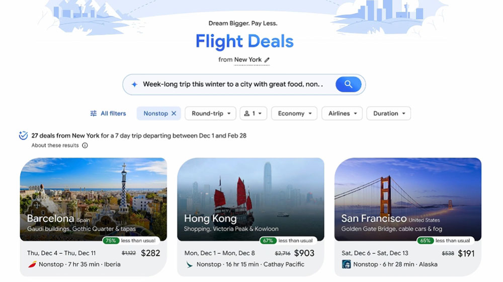 Google 發表新 AI 航班搜尋工具 Flight Deals,希望幫你節省些旅遊預算 - 電腦王阿達 Google 發表新 AI 航班搜尋工具 Flight Deals,希望幫你節省些旅遊預算 - 電腦王阿達