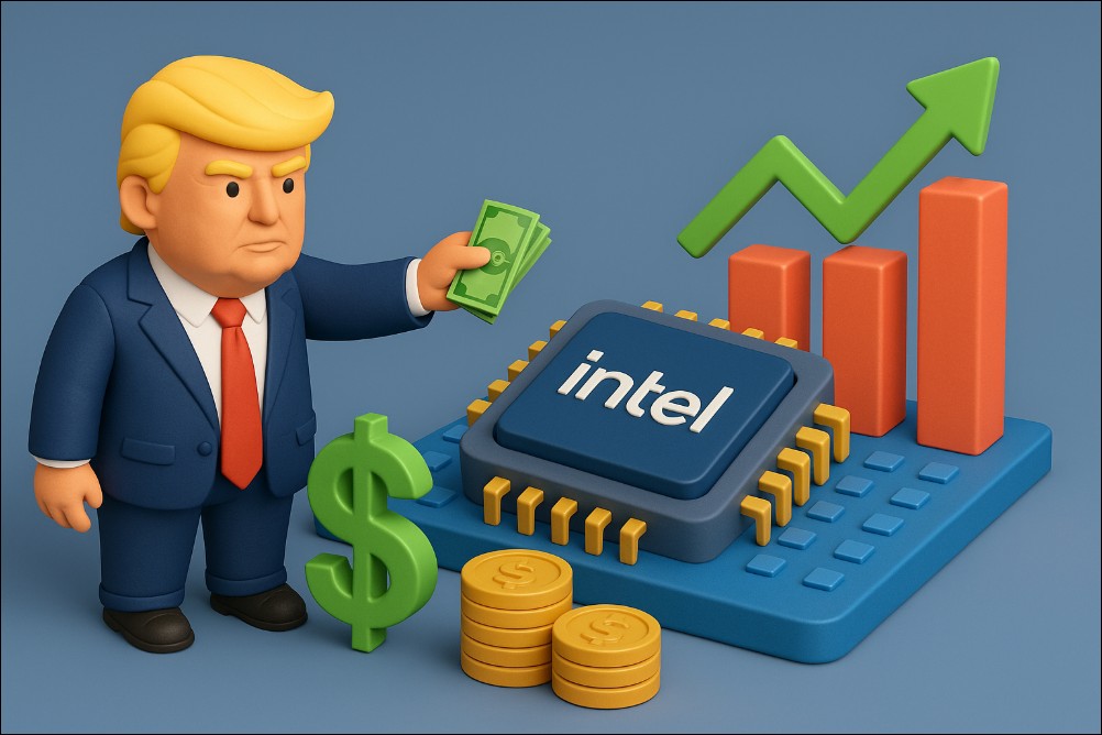 WSJ 獨家:蘋果以 Intel 晶片生產換取 100% 關稅豁免,Mac 與 iPhone 部分晶片將在美國製造 - 電腦王阿達 川普政府擬入股 Intel 以強化美國本地半導體生產能力,股價應聲大漲 - 電腦王阿達