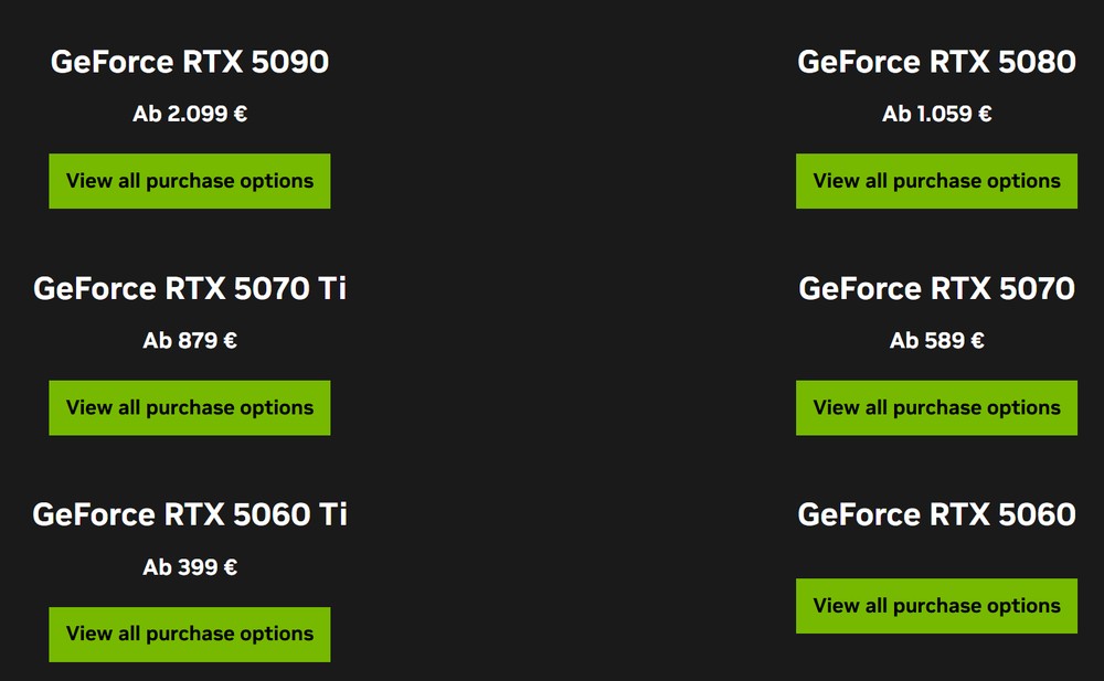 NVIDIA 官方調降歐洲的 RTX 50 系列建議售價,RTX 5090 降價超過 8000 台幣 - 電腦王阿達 NVIDIA 官方調降歐洲的 RTX 50 系列建議售價,RTX 5090 降價超過 8000 台幣 - 電腦王阿達