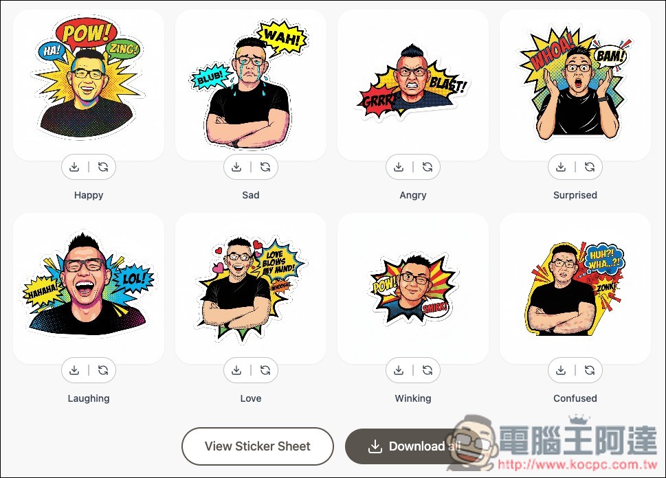 Gem Stickers 一鍵製作 9 種不同類型的 LINE 貼圖,由 Nano Banana 驅動 - 電腦王阿達 Gem Stickers 一鍵製作 9 種不同類型的 LINE 貼圖,由 Nano Banana 驅動 - 電腦王阿達