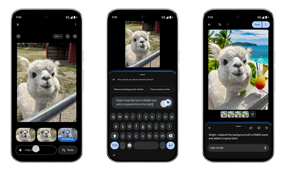 Google Pixel 10 的「對話式編輯」修圖功能將開放所有 Android 手機使用 - 電腦王阿達 對話式編輯