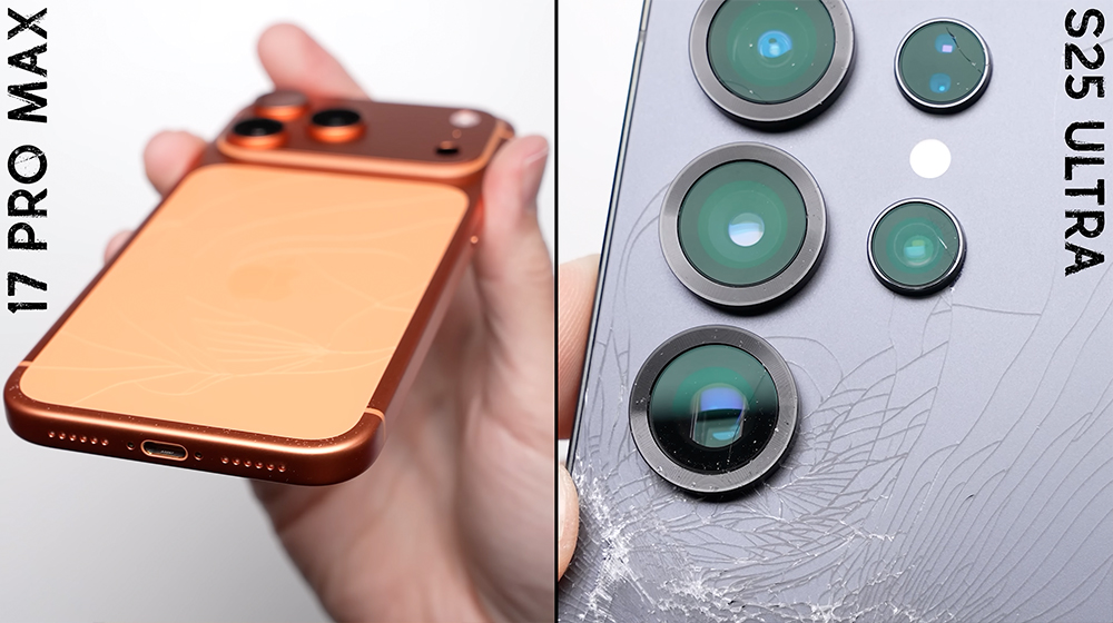 iPhone 17 Pro Max vs Galaxy S25 Ultra 跌落測試!誰才是真正的耐摔王? - 電腦王阿達 iPhone 17 Pro Max