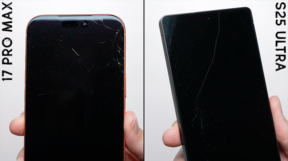 iPhone 17 Pro Max vs Galaxy S25 Ultra 跌落測試!誰才是真正的耐摔王? - 電腦王阿達 iPhone 17 Pro Max