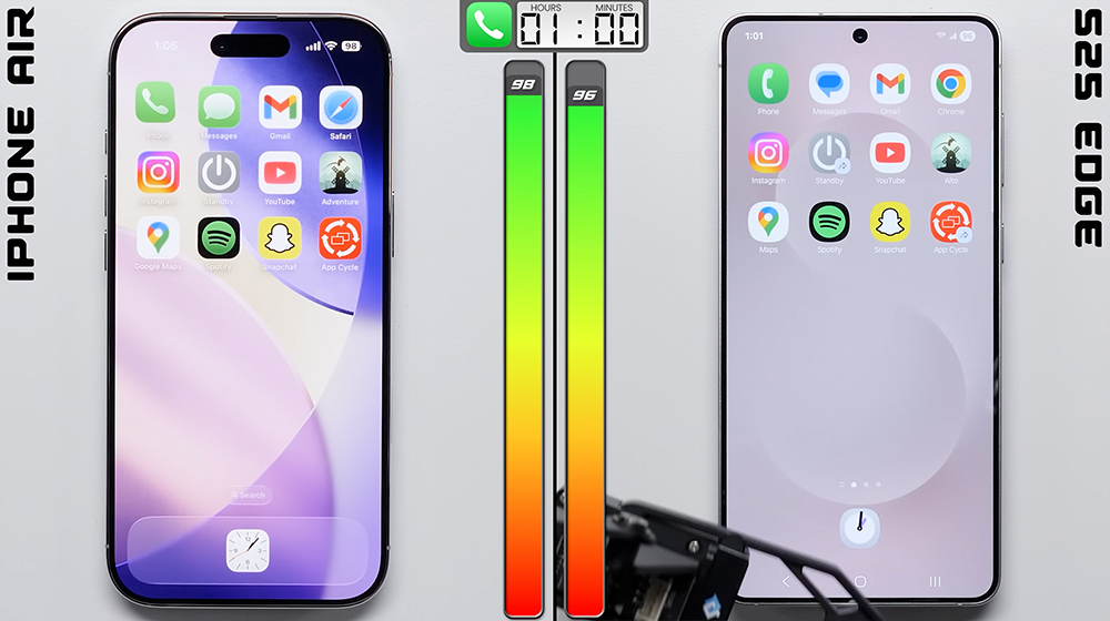 羽量級對決!iPhone Air 與 Galaxy S25 Edge 電池實測結果呈現拉鋸戰 - 電腦王阿達 iPhone Air