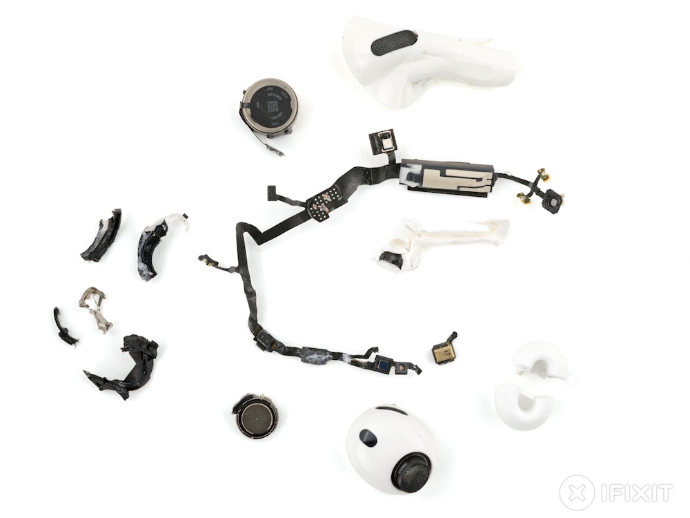 iFixit 拆解蘋果 AirPods Pro 3 耳機:電池更換難度極高,可維修性評分 0 分 - 電腦王阿達 AirPods Pro 3
