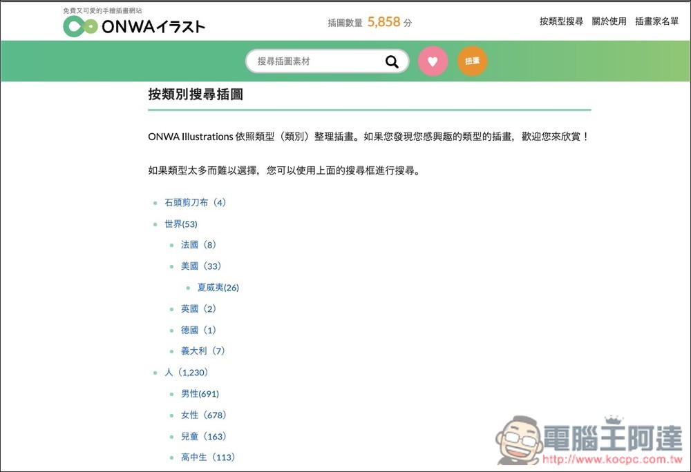 「ONWAイラスト」提供超過 5,800 張日本免費可愛插圖的素材網站,個人商用皆可 - 電腦王阿達 「ONWAイラスト」提供超過 5,800 張日本免費可愛插圖的素材網站,個人商用皆可 - 電腦王阿達