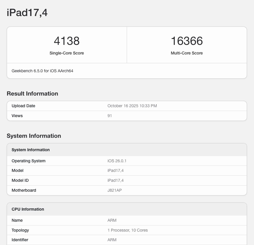 同為 10 核心的 M5 iPad Pro 和 MacBook Pro,跑分顯示 MBP 效能領先 9%,單核時脈也更高 - 電腦王阿達 同為 10 核心的 M5 iPad Pro 和 MacBook Pro,跑分顯示 MBP 效能領先 9%,單核時脈也更高 - 電腦王阿達