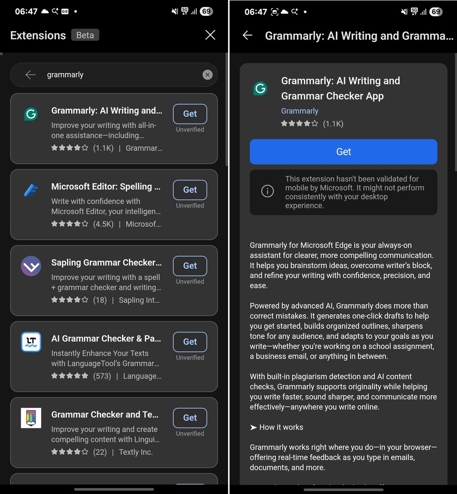 微軟準備讓 Android 版 Edge 支援安裝所有桌面版擴充功能 - 電腦王阿達 微軟準備讓 Android 版 Edge 支援安裝所有桌面版擴充功能 - 電腦王阿達