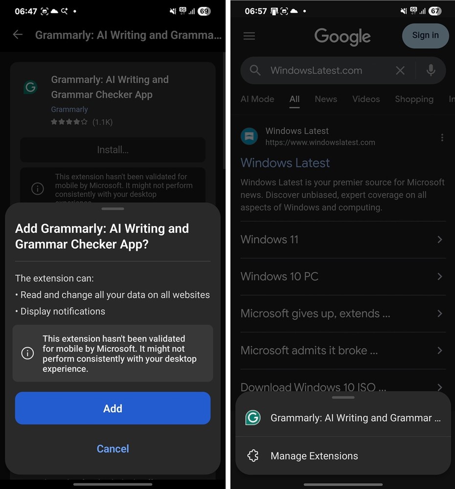 微軟準備讓 Android 版 Edge 支援安裝所有桌面版擴充功能 - 電腦王阿達 微軟準備讓 Android 版 Edge 支援安裝所有桌面版擴充功能 - 電腦王阿達