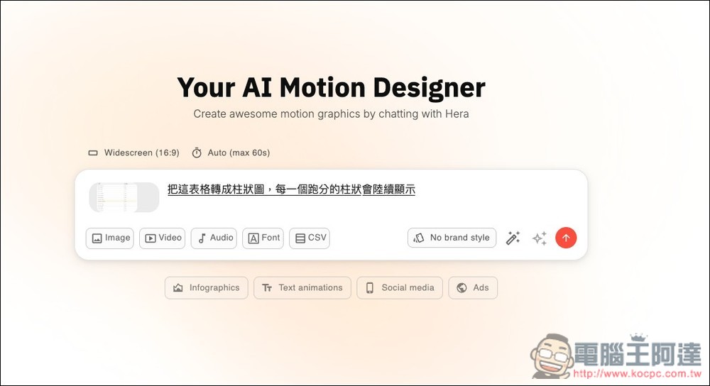 Hera AI 用對話就能為圖表、圖片加上「動態效果」,製作專業說明動畫無難度 - 電腦王阿達 Hera AI 用對話就能為圖表、圖片加上「動態效果」,製作專業說明動畫無難度 - 電腦王阿達