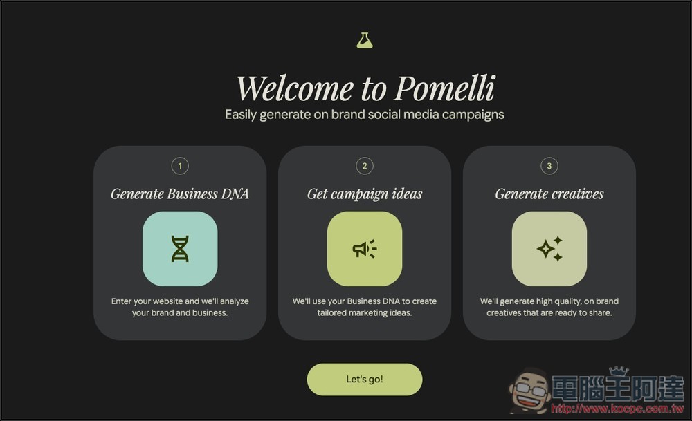 Google 最新實驗性免費工具「Pomelli」,給網址 AI 就會快速製作出品牌、廣告用行銷素材圖 - 電腦王阿達 Google 最新實驗性免費工具「Pomelli」,給網址 AI 就會快速製作出品牌、廣告用行銷素材圖 - 電腦王阿達