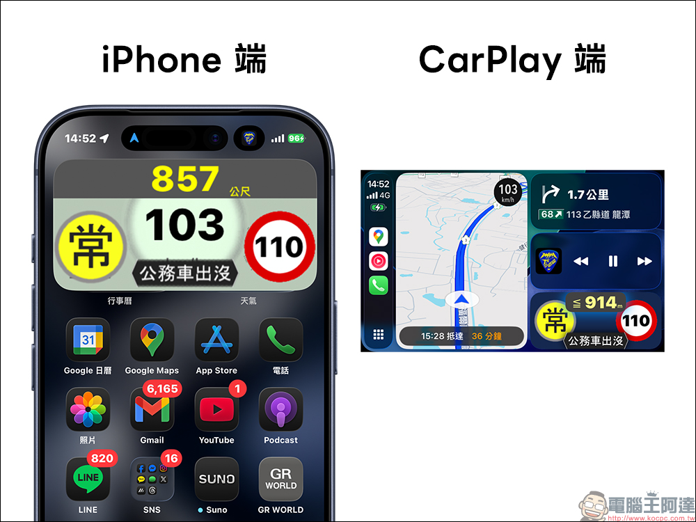 神盾測速照相 App 支援 CarPlay 顯示!終於能在車上直接看測速提醒,不用再低頭滑手機 - 電腦王阿達 神盾測速照相 App 支援 CarPlay 顯示!終於能在車上直接看測速提醒,不用再低頭滑手機 - 電腦王阿達