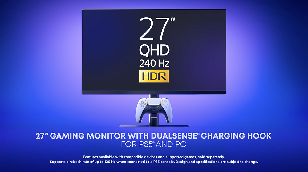PlayStation 5 玩家專屬!27 吋遊戲顯示器推出,配備 DualSense 控制器充電掛鈎 - 電腦王阿達 PlayStation 5 玩家專屬!27 吋遊戲顯示器推出,配備 DualSense 控制器充電掛鈎 - 電腦王阿達