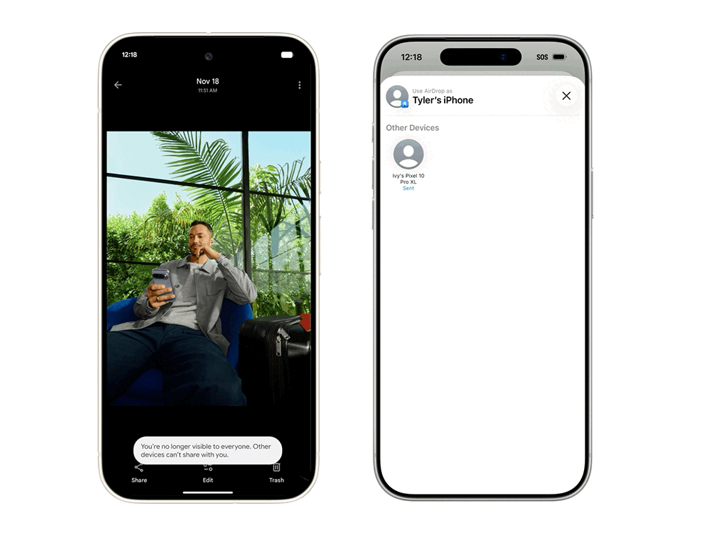 Google Pixel 10 系列快速分享功能現已支援 AirDrop ,免另外裝 App 就能跨系統互傳 - 電腦王阿達 Google Pixel 10 系列快速分享功能現已支援 AirDrop ,免另外裝 App 就能跨系統互傳 - 電腦王阿達