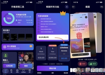 AI Cleaner 清理 IPhone 空間神器，藉由 AI 找出重複照片、無用影片、聯絡人，並支援左右滑動刪除和保留、私密保險箱